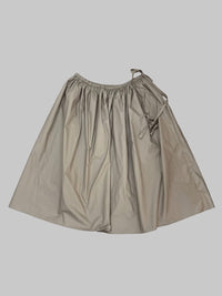Coated Cotton Gathered Skirt -Beige-Julye Han-APOC STORE