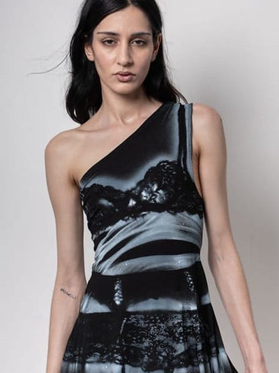 Lingerie dress black-Kenza Iatrides-APOC STORE