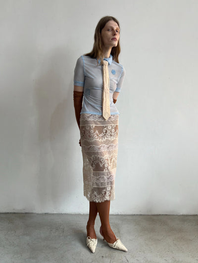 Lace Midi Skirt-Nastyamasha-APOC STORE