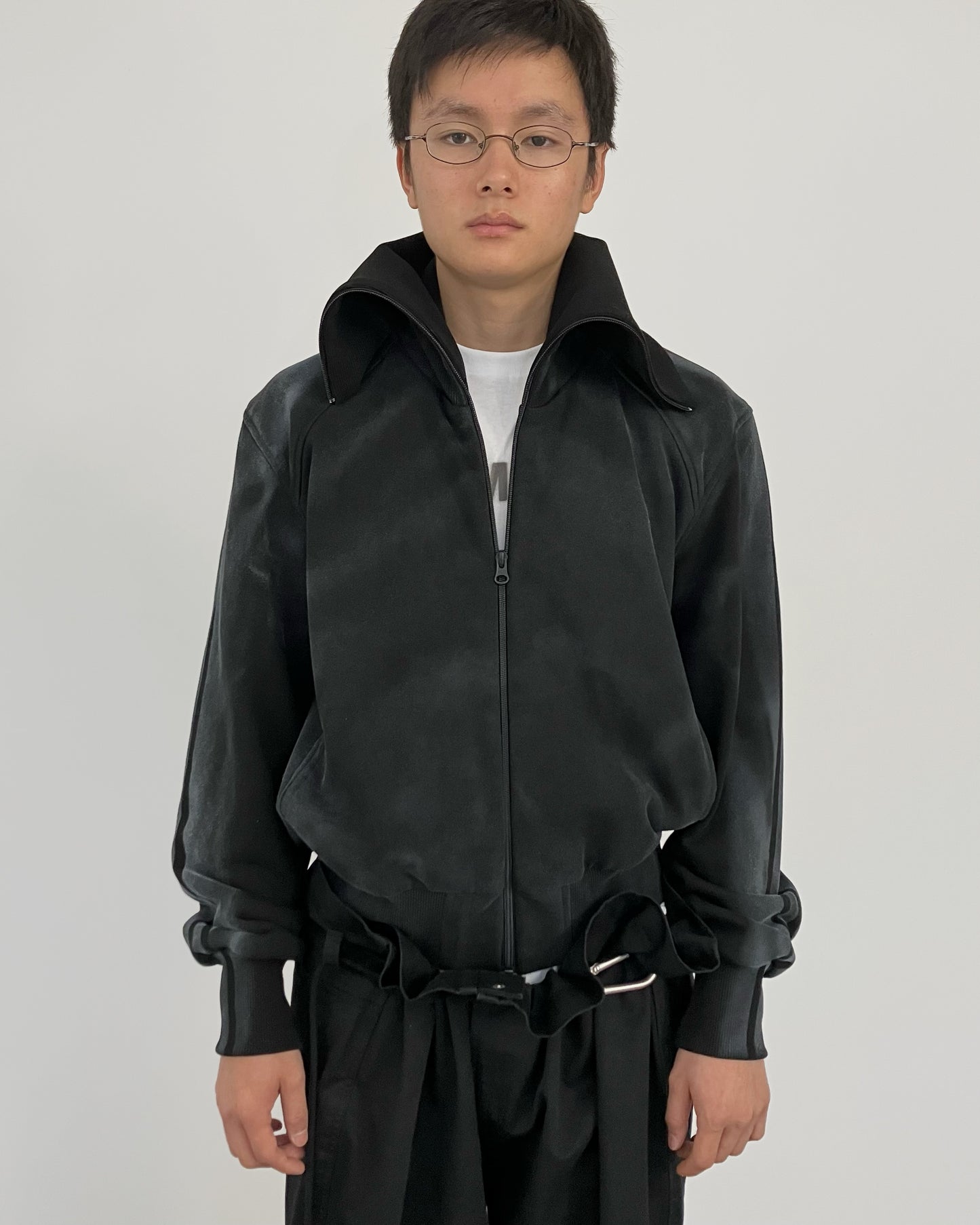 SPRAYED TRACK ZIP-UP BLACK-EGNARTS-APOC STORE