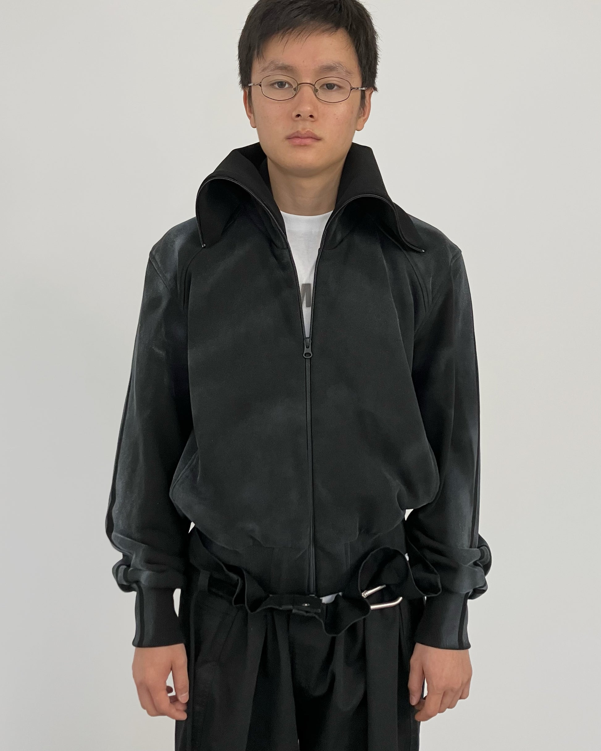 SPRAYED TRACK ZIP-UP BLACK-EGNARTS-APOC STORE