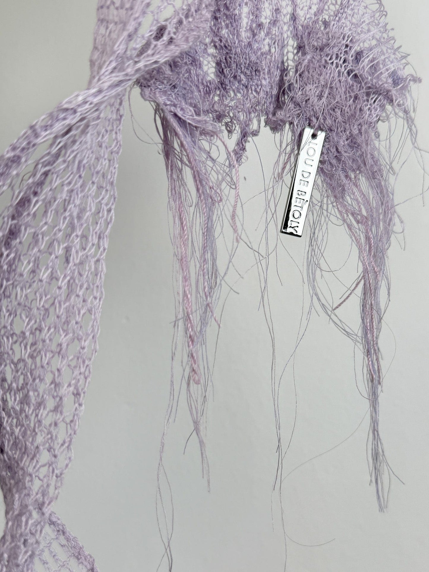 KNITTED BOW HAIR CLIP PURPLE-Lou de Bètoly-APOC STORE