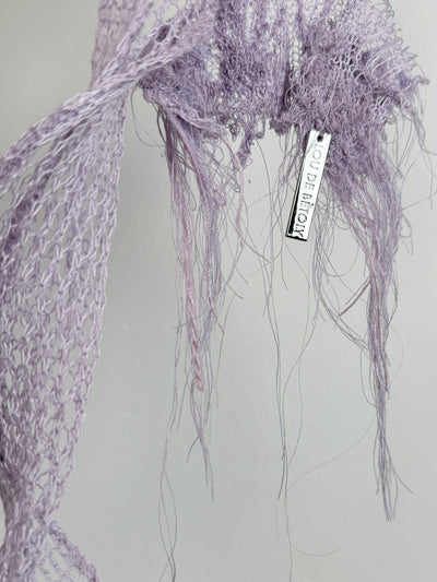 KNITTED BOW HAIR CLIP PURPLE-Lou de Bètoly-APOC STORE