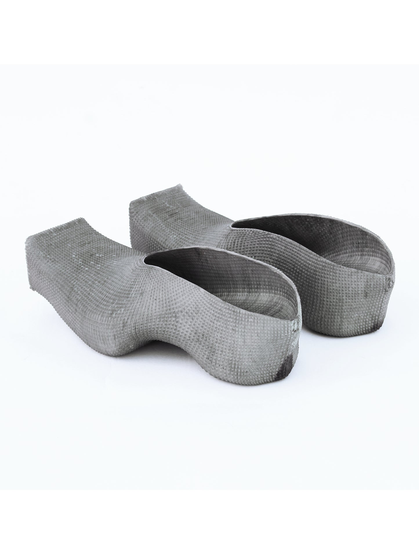 Heeled Square Toe Rubber Mules - Concrete-BODY AMPLIFICATION DEVICES-APOC STORE