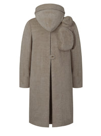 Architectural Hood Alpaca Coat (Stone Taupe)-MINKIMHO-APOC STORE
