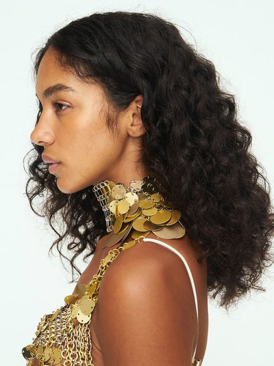 Aluminum Disc Choker - GOLD-JALACONDA-APOC STORE
