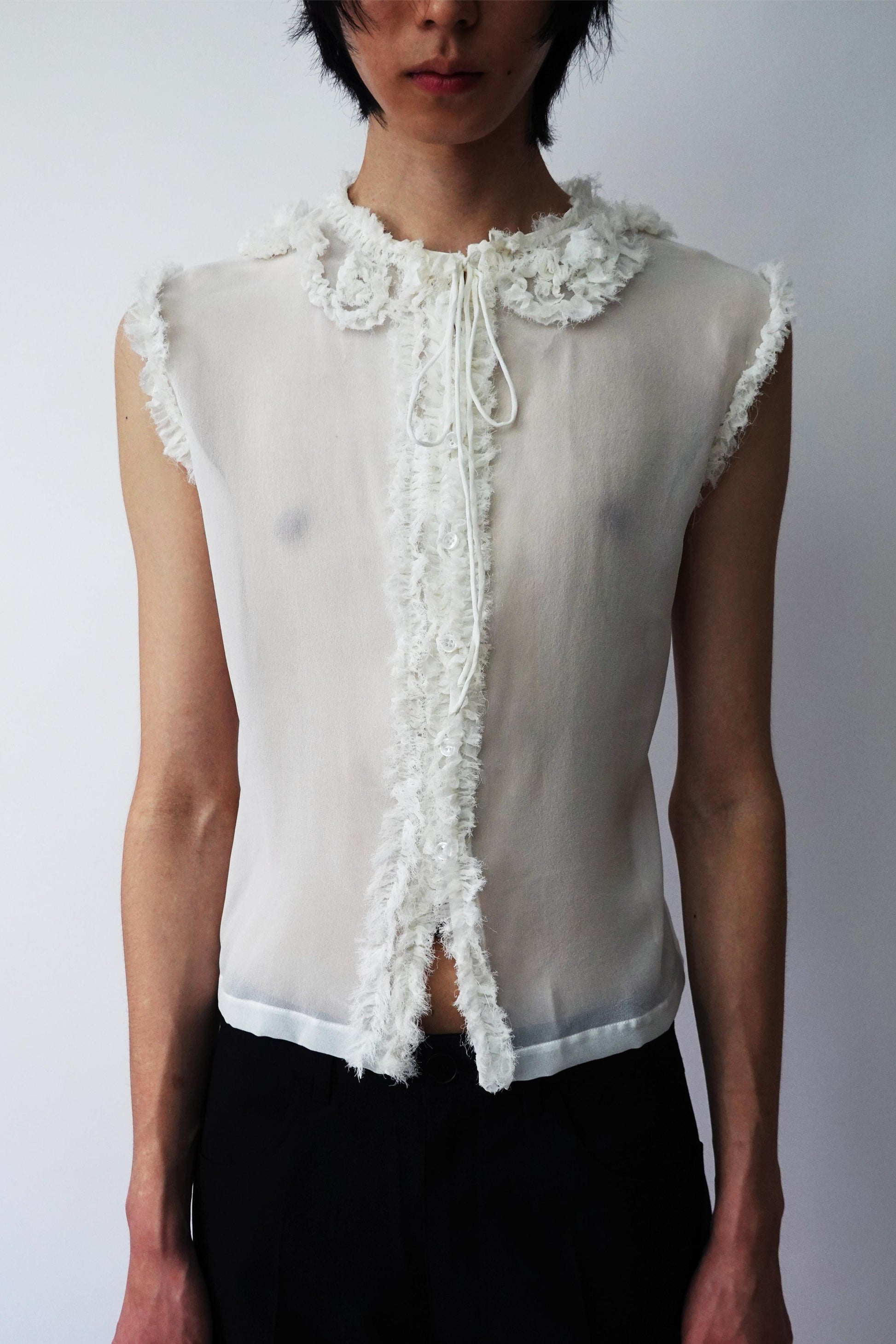 Transparent Chiffon Top-TRANSE PARIS-APOC STORE