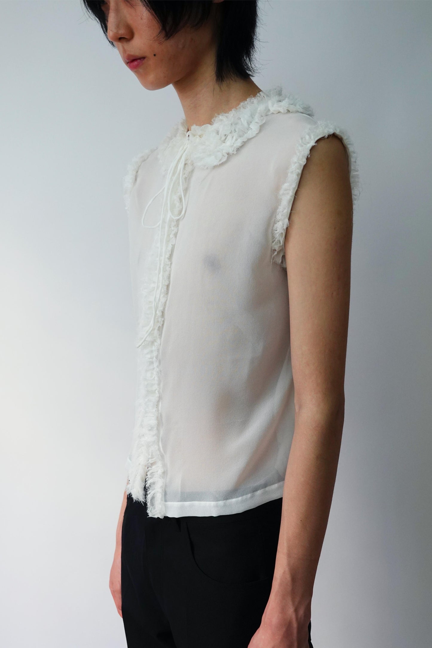 Transparent Chiffon Top-TRANSE PARIS-APOC STORE