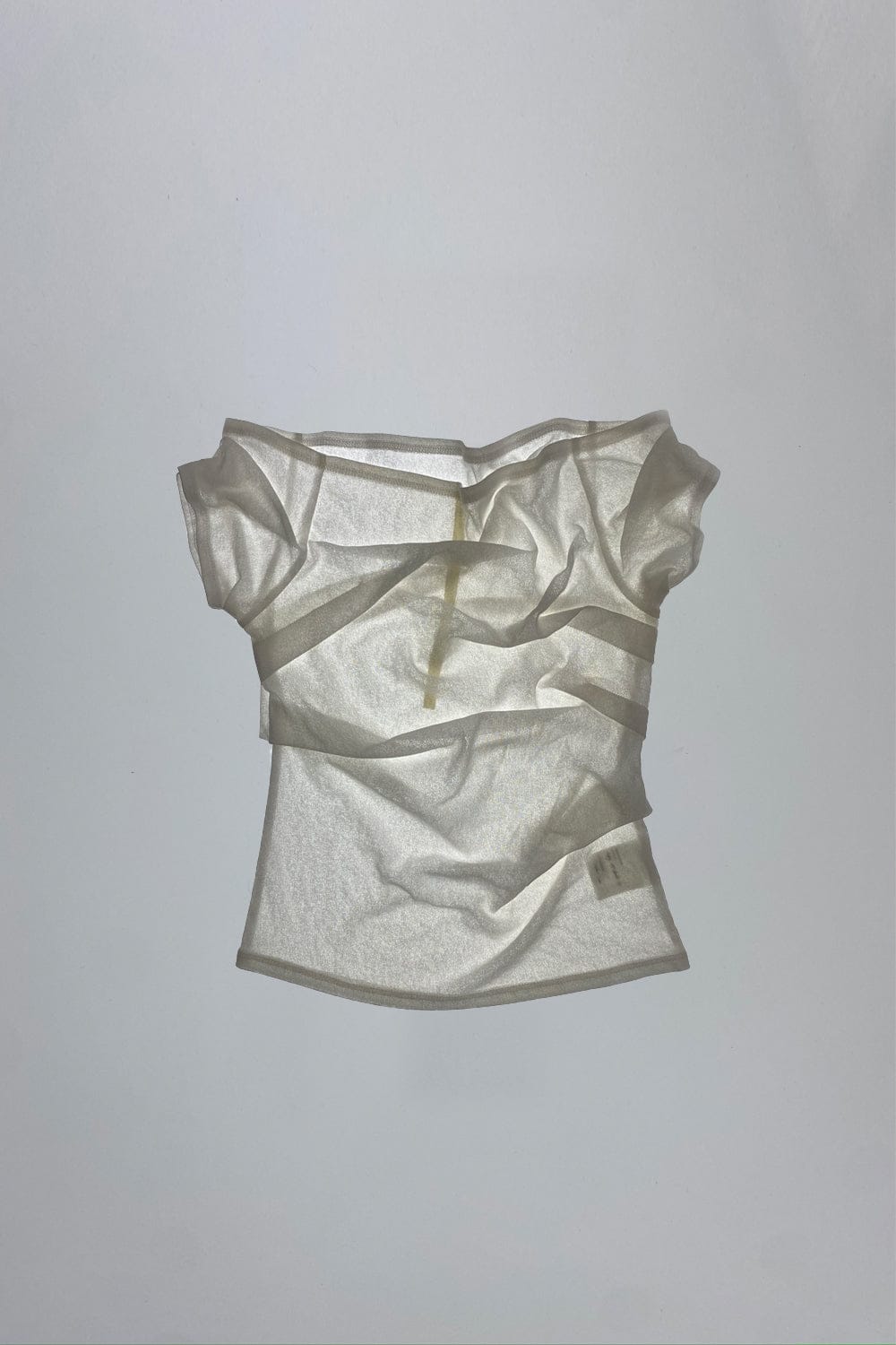 draping off-shoulder top white-Lalameemee-APOC STORE