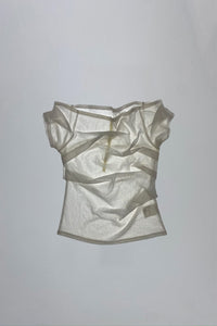 draping off-shoulder top white-Lalameemee-APOC STORE