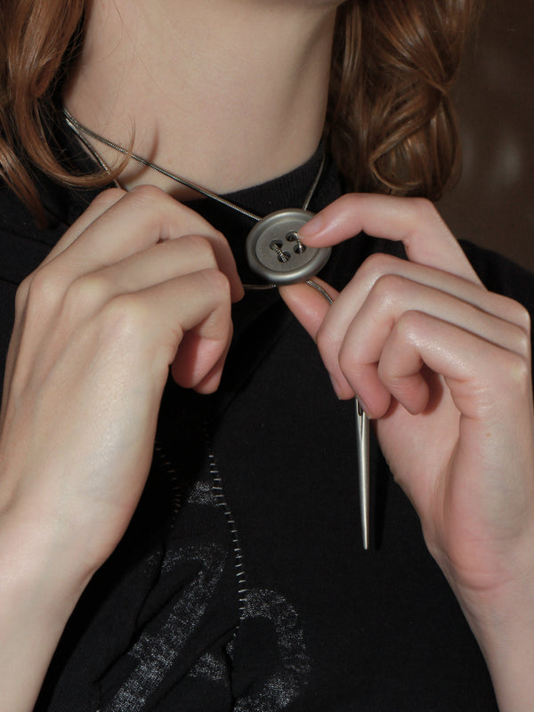 Cute as a Button Necklace-Marland Backus-APOC STORE