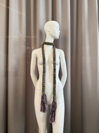 Scarf hairy green/rose-TATi-APOC STORE