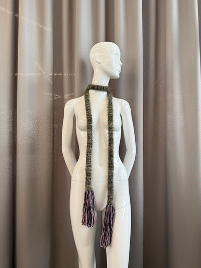 Scarf hairy green/rose-TATi-APOC STORE