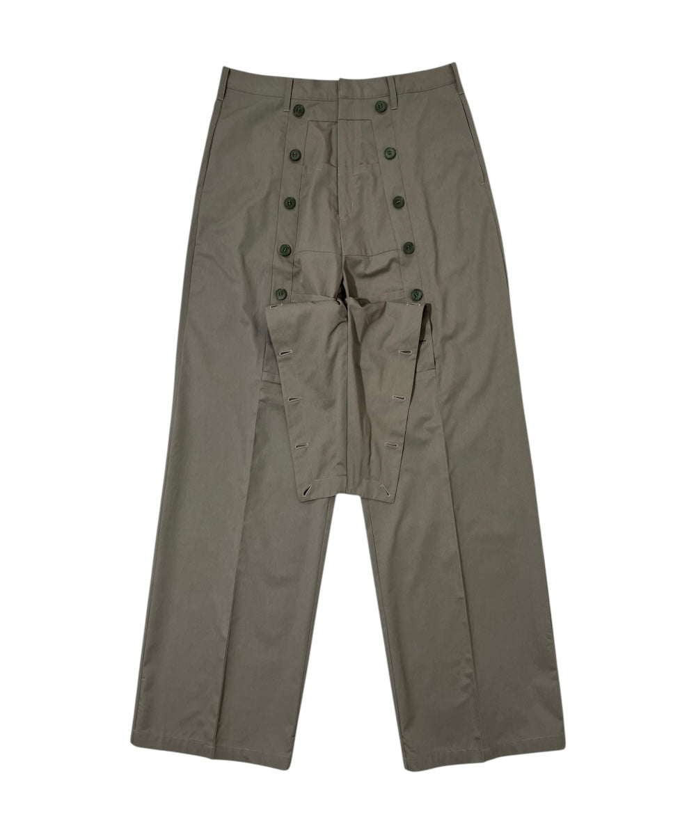 HIDDEN POCKET TROUSERS KHAKI GRAY-EGNARTS-APOC STORE