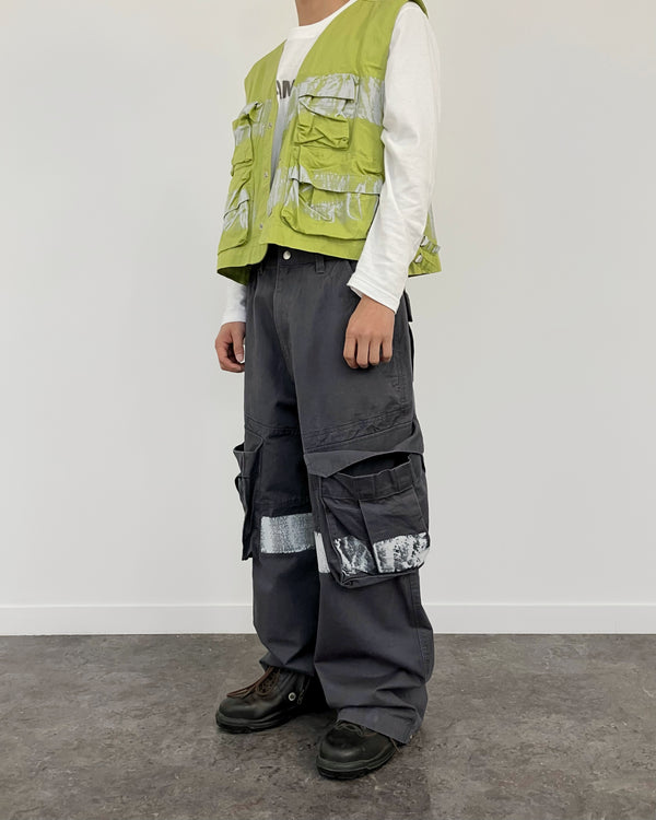PAINTED CARGO PANTS CHARCOAL-EGNARTS-APOC STORE