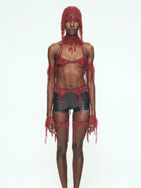 RED CHAINS Waist Garter Belt-JALACONDA-APOC STORE