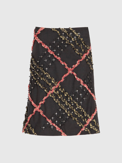 Skirt Midi with Emroidery-Nensi Avetisian-APOC STORE