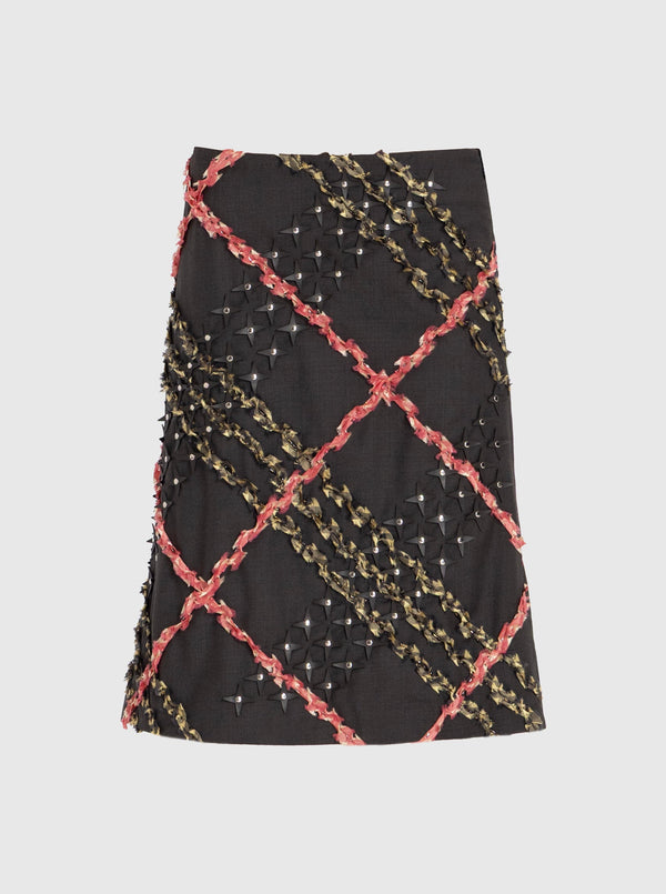 Skirt Midi with Emroidery-Nensi Avetisian-APOC STORE