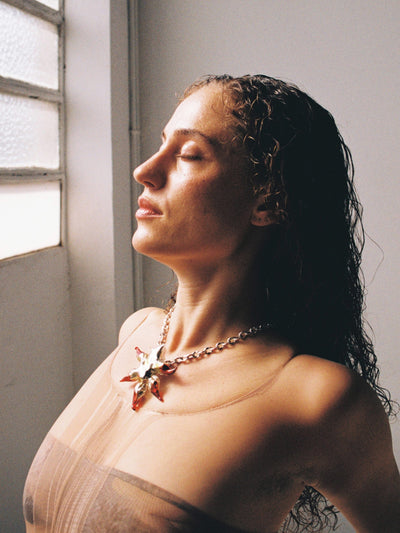KA’AGUY_111 Glass Silver Necklace-Pia Glassworks-APOC STORE