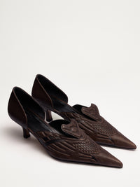 VCRN D'ORSAY PUMPS BROWN-Invasive Modification-APOC STORE