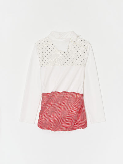 Twisted block Long sleeve 001 _ White-Taekh-APOC STORE