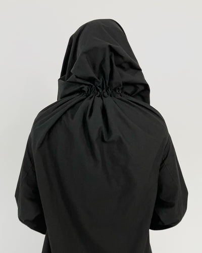 FLAT ADJUSTABLE STRING COAT BLACK-EGNARTS-APOC STORE
