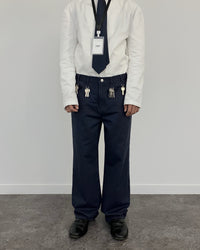 MULTI-RING PANTS NAVY-EGNARTS-APOC STORE