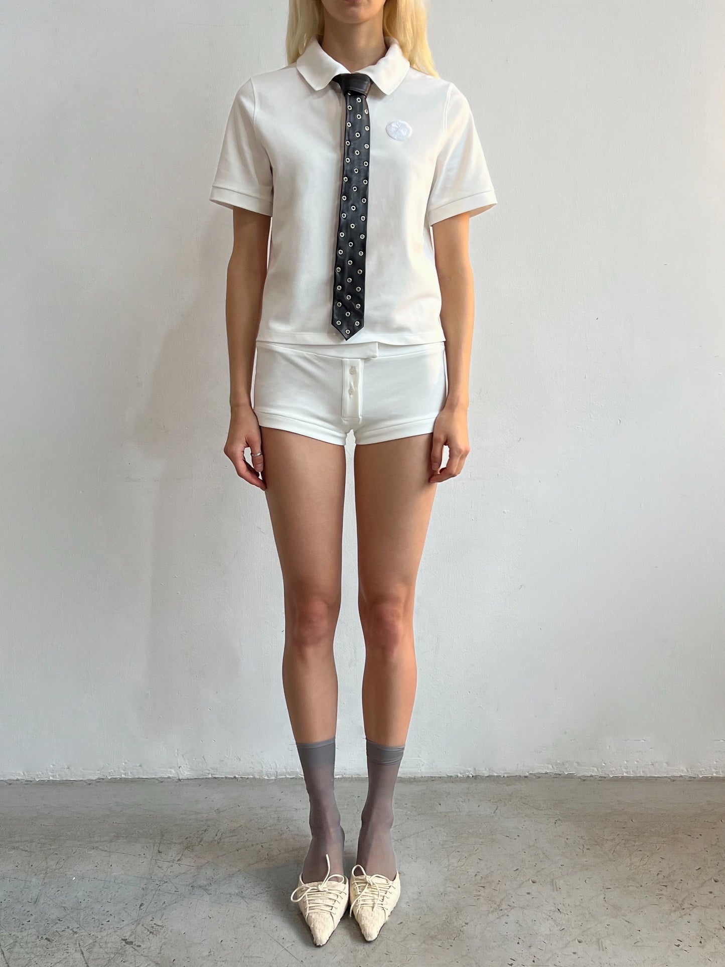 Cotton Mini Shorts-Nastyamasha-APOC STORE