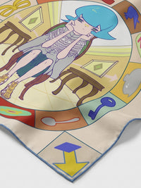chöke.hq “Hotel” Silk Scarf – UK Travel Theme-Chöke-APOC STORE