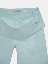 Sling Denim Shorts Celadon Green-René Scheibenbauer-APOC STORE
