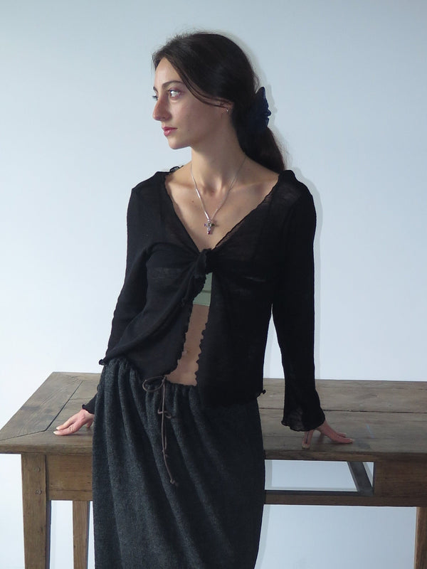 Silvia wrap top black-ATH-APOC STORE