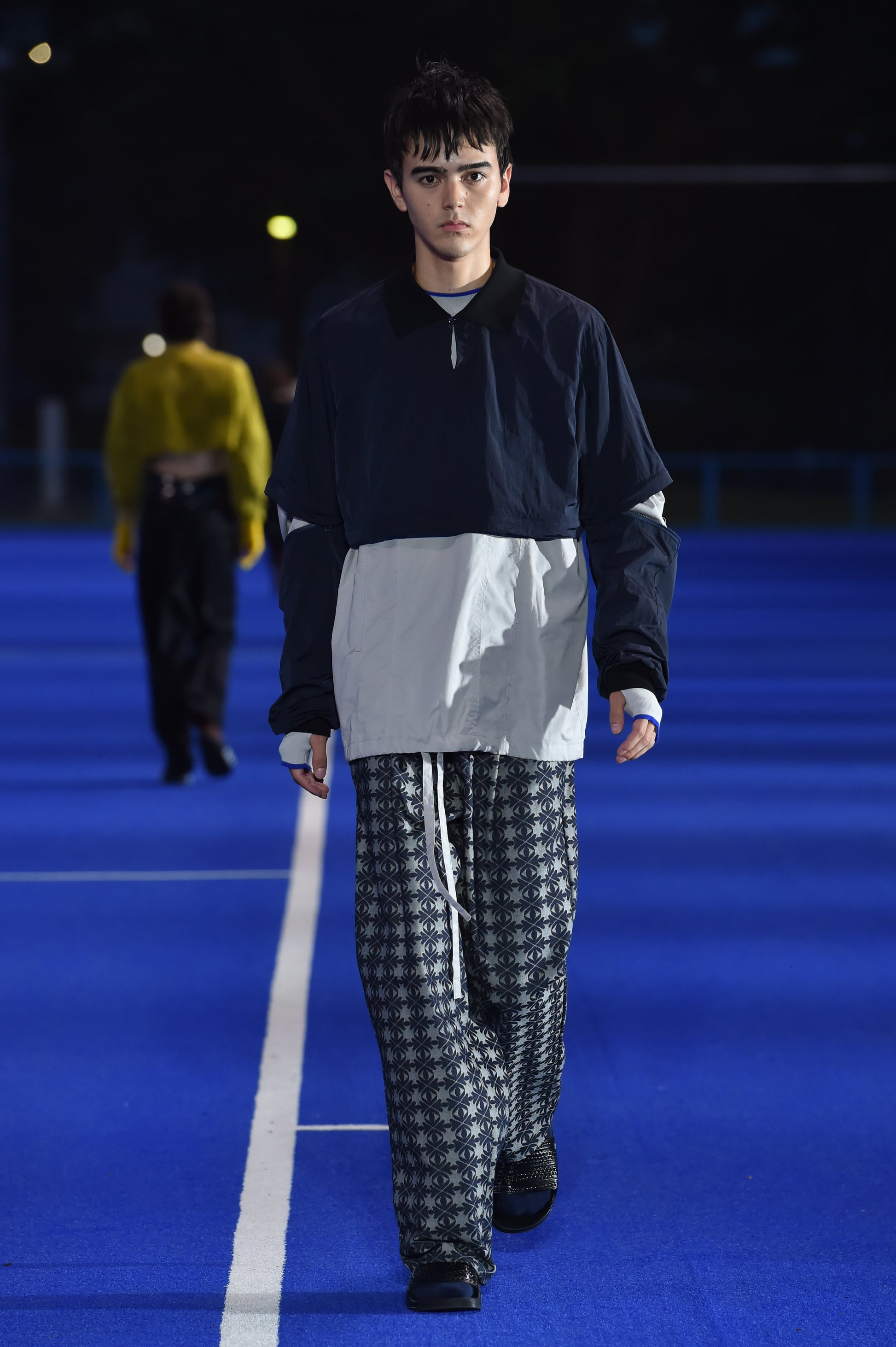 EYES JACQUARD DENIM PANTS-Cognomen-APOC STORE