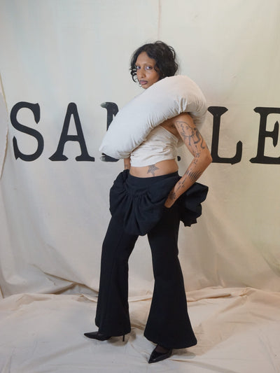 GARMENT # 030 ULTRA LOW RISE JERSEY RUFFLE TROUSER-SAMPLE GARMENTS-APOC STORE