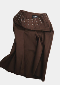 EYELET PLEATS SKIRT-SAENGIN STUDIOS-APOC STORE