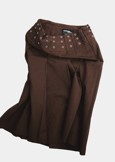 EYELET PLEATS SKIRT-SAENGIN STUDIOS-APOC STORE