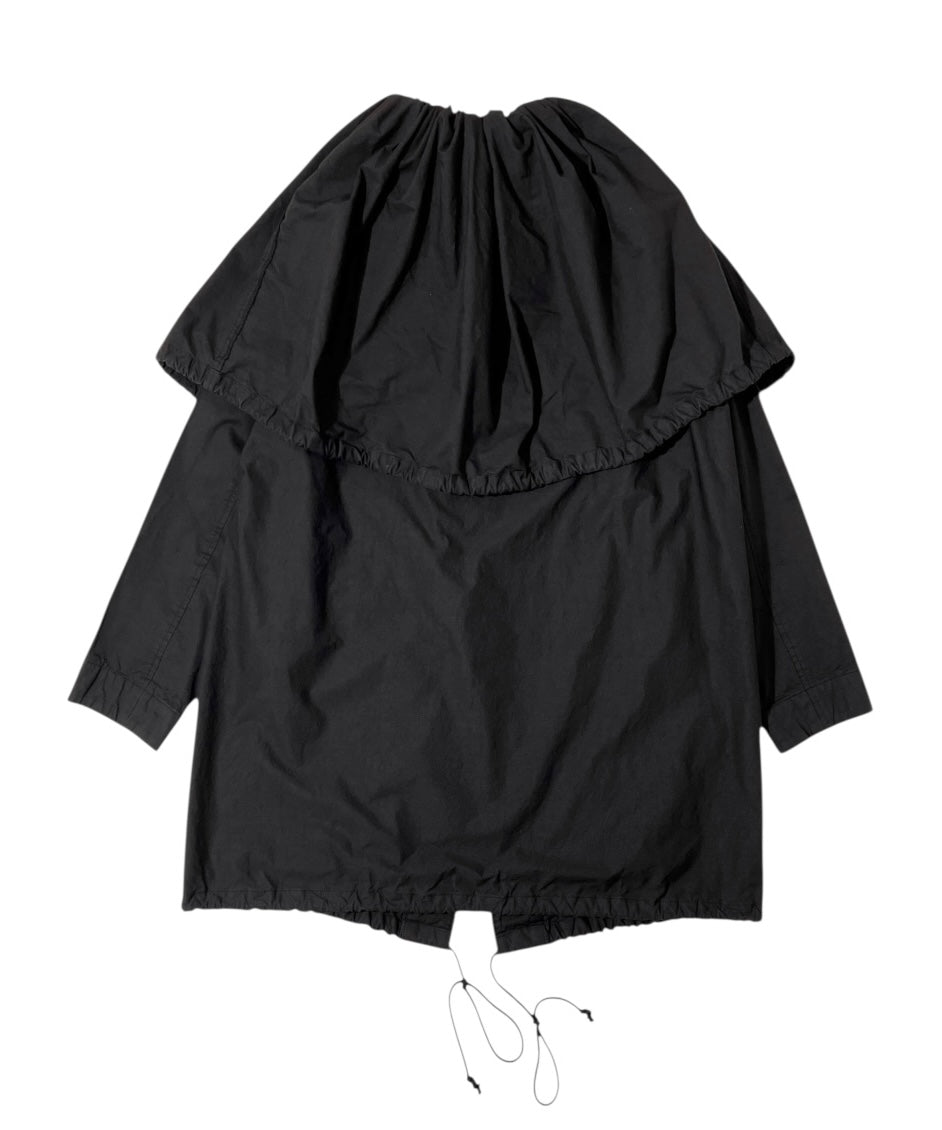 FLAT ADJUSTABLE STRING COAT BLACK-EGNARTS-APOC STORE