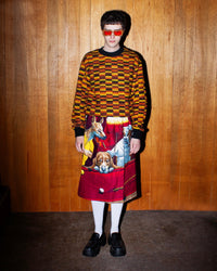 JACK THE RIPPER MIDI SKIRT RED-Adam Jones-APOC STORE