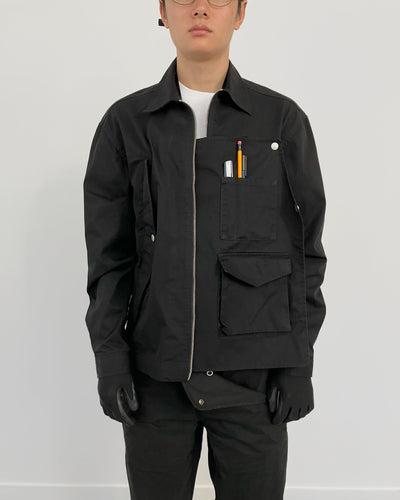 HIDDEN UTILITY PANEL JACKET BLACK-EGNARTS-APOC STORE