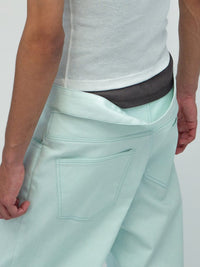 Twist Waistband Jeans Celadon Green-René Scheibenbauer-APOC STORE