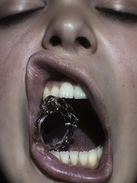 Organic Pierced Glass Ring 0062-Rain and Rivers-APOC STORE
