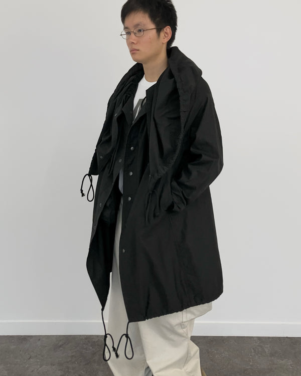 FLAT ADJUSTABLE STRING COAT BLACK-EGNARTS-APOC STORE