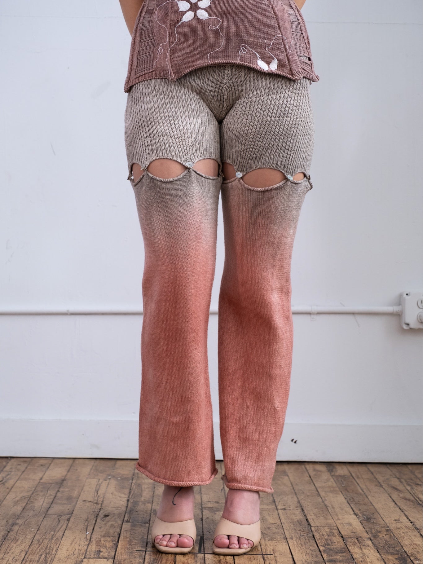 Pink and Grey Multi-Faceted Pants-GRACE GUI-APOC STORE