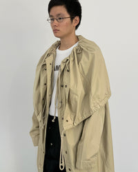 FLAT ADJUSTABLE STRING COAT BEIGE-EGNARTS-APOC STORE