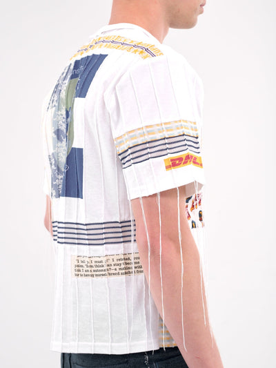 Pin-tuck Patchwork Shirts (White)-Jetpack Hom(m)e-APOC STORE
