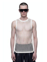 White Mesh Tank Top-harri-APOC STORE