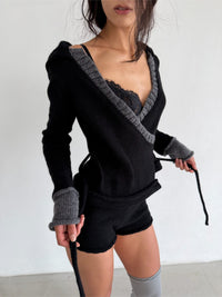 Cardigan “Embrace” Black-V4K-APOC STORE