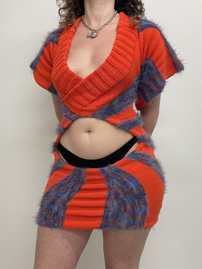 Belly-button Knit Dress-Scar Kennedy-APOC STORE