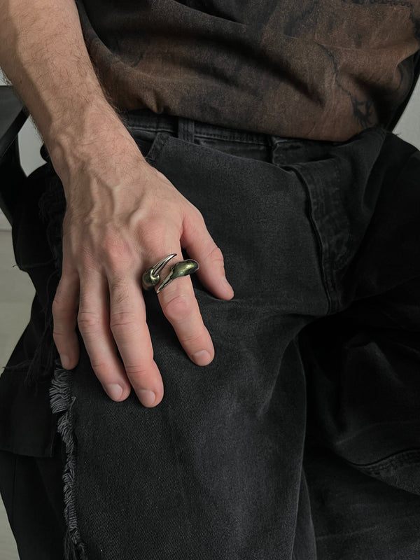 Green ring with spikes-CASPER DIY-APOC STORE