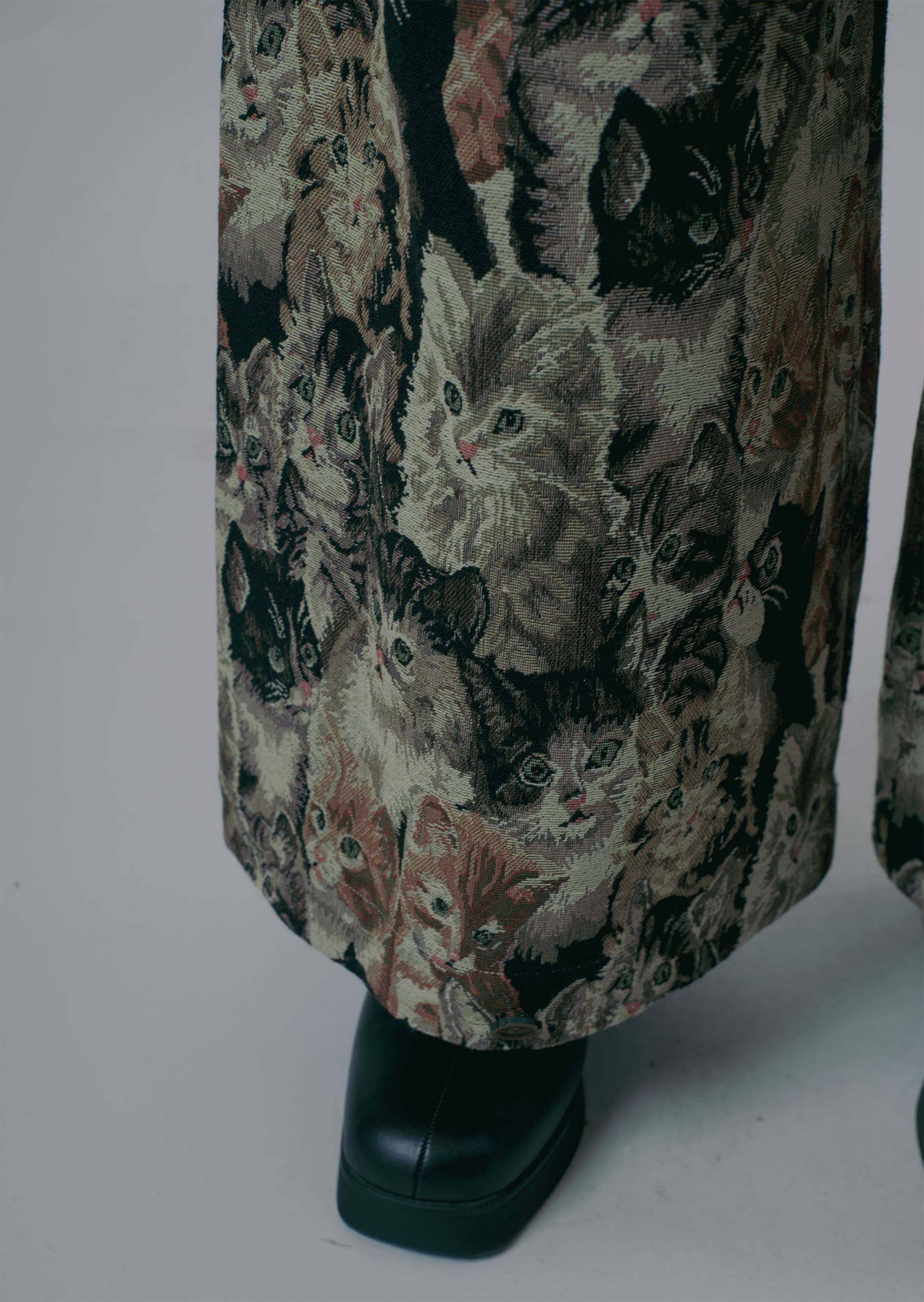 "VINTAGE CATS" DECONSTRUCTED BAGGY JOGGERS-KAWAkEY-APOC STORE