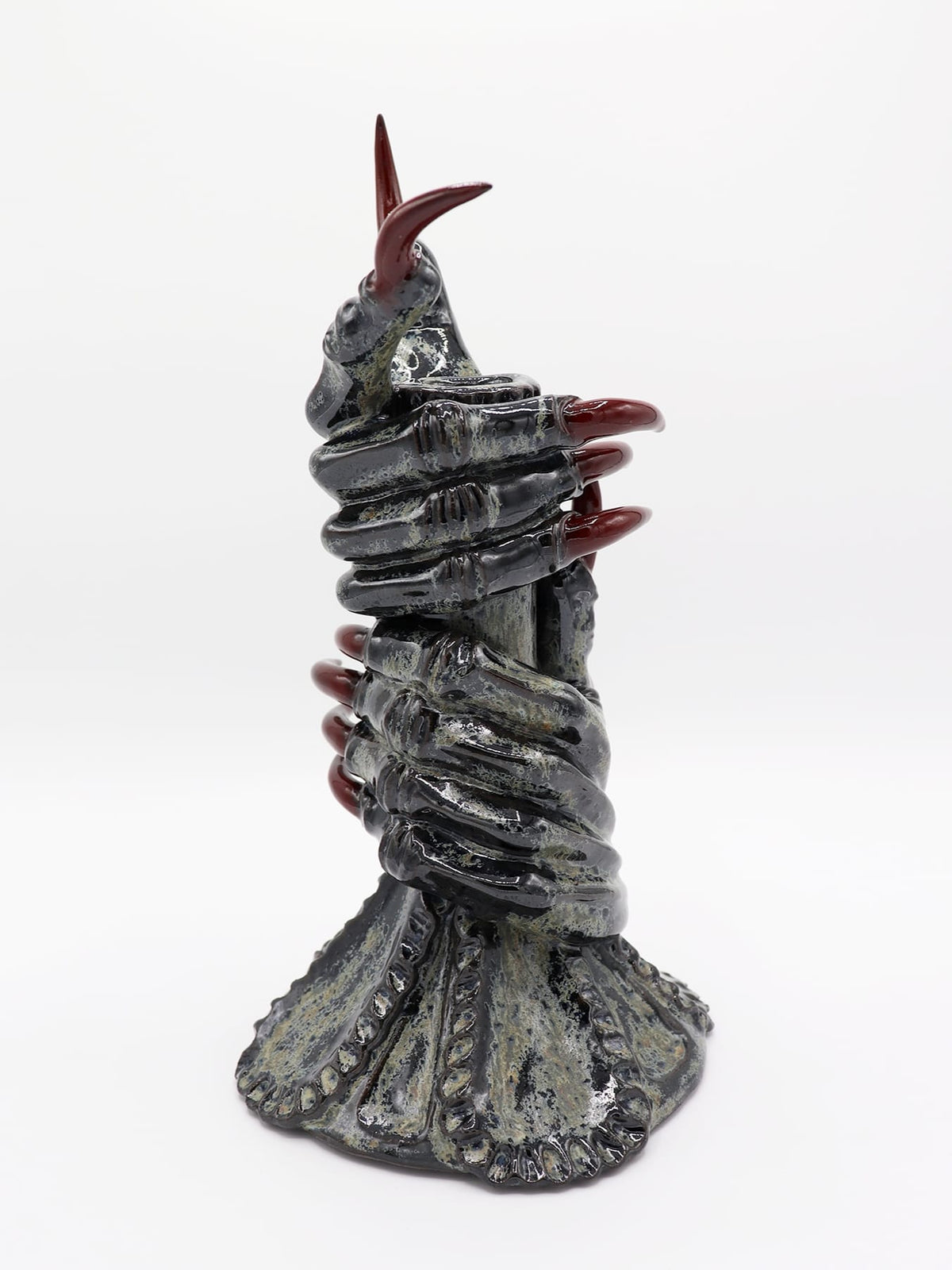 Speckled Double-Hand Candlestick-Naomi Gilon-APOC STORE